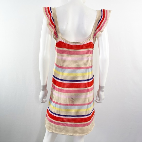 Rails Dress JUNE Tan Multi Stripe Mini Knit Sleeveless Size S - Picture 8 of 15